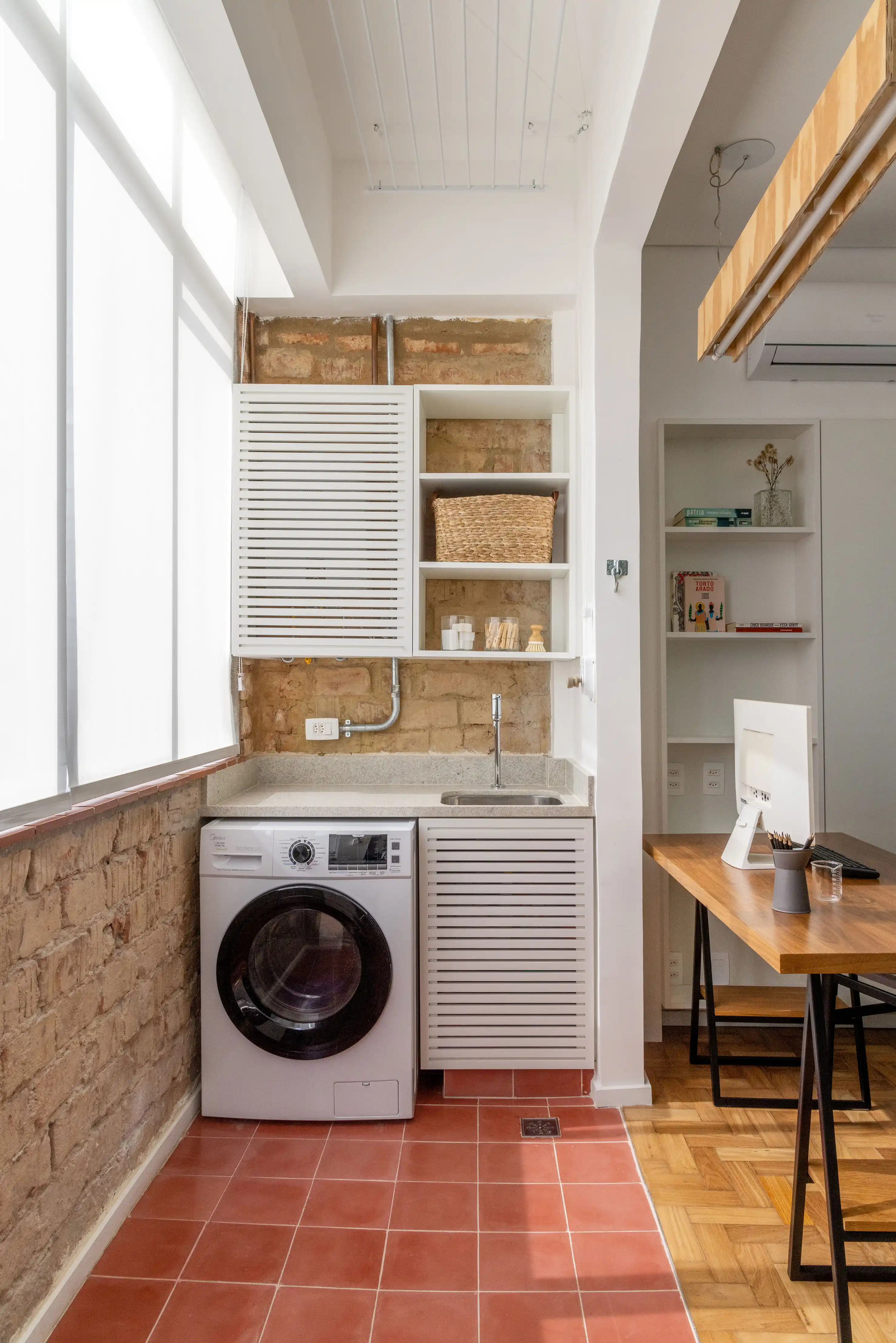 decoração de lavanderia pequena