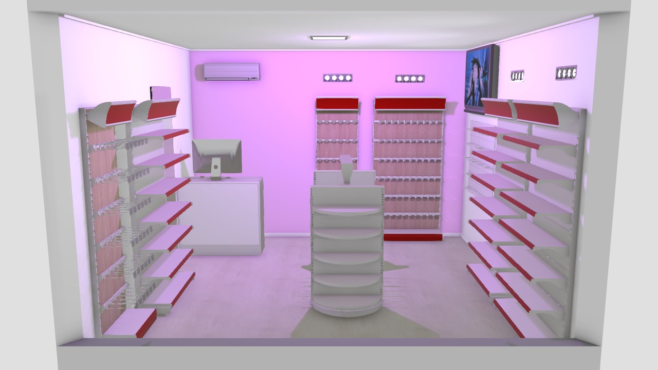 decoração de loja de cosméticos