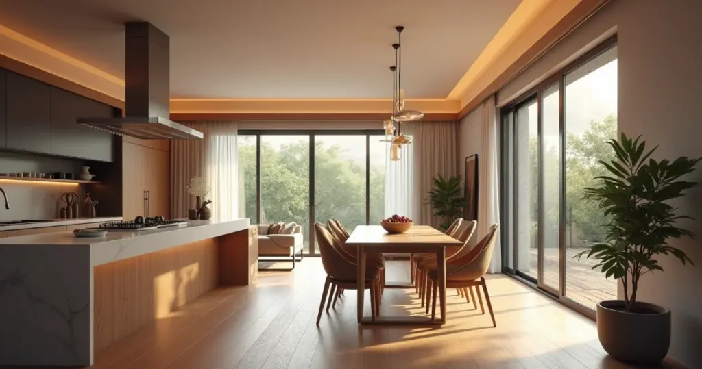 Decoração de Sala de Estar e Jantar Integradas com Balcão: O guia definitivo!