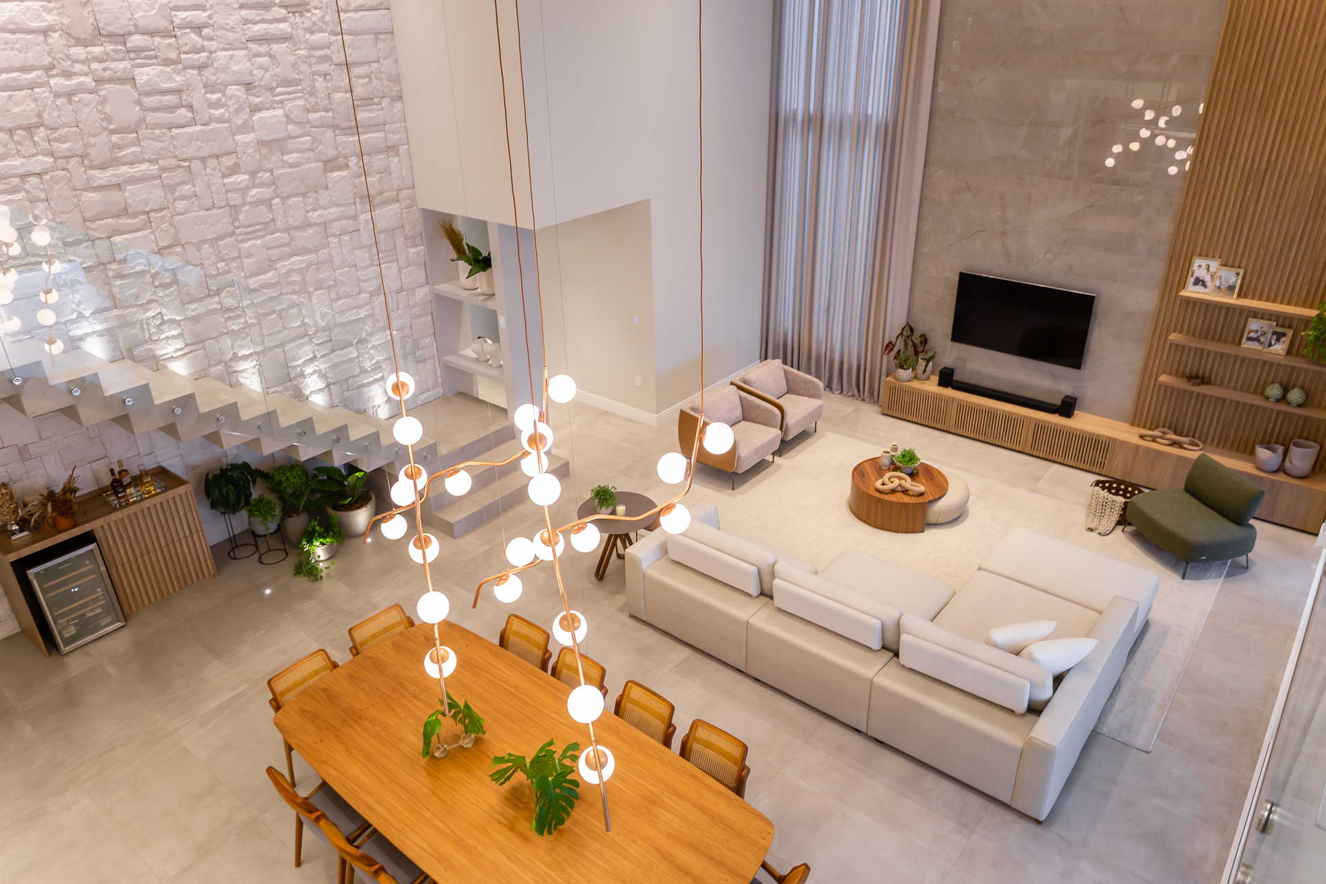 decoração de sala de estar moderna