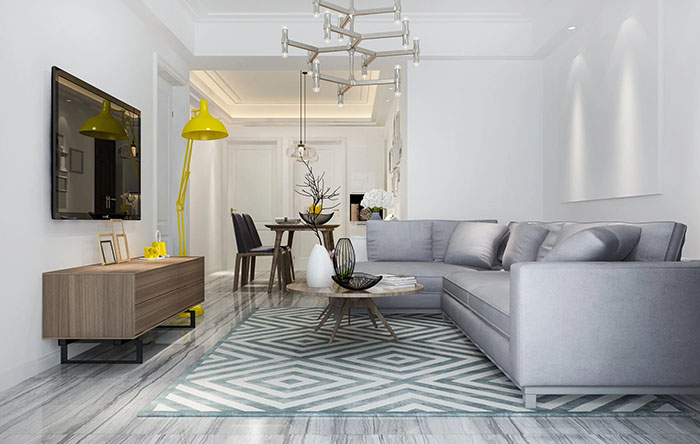 decoração de sala de estar moderna