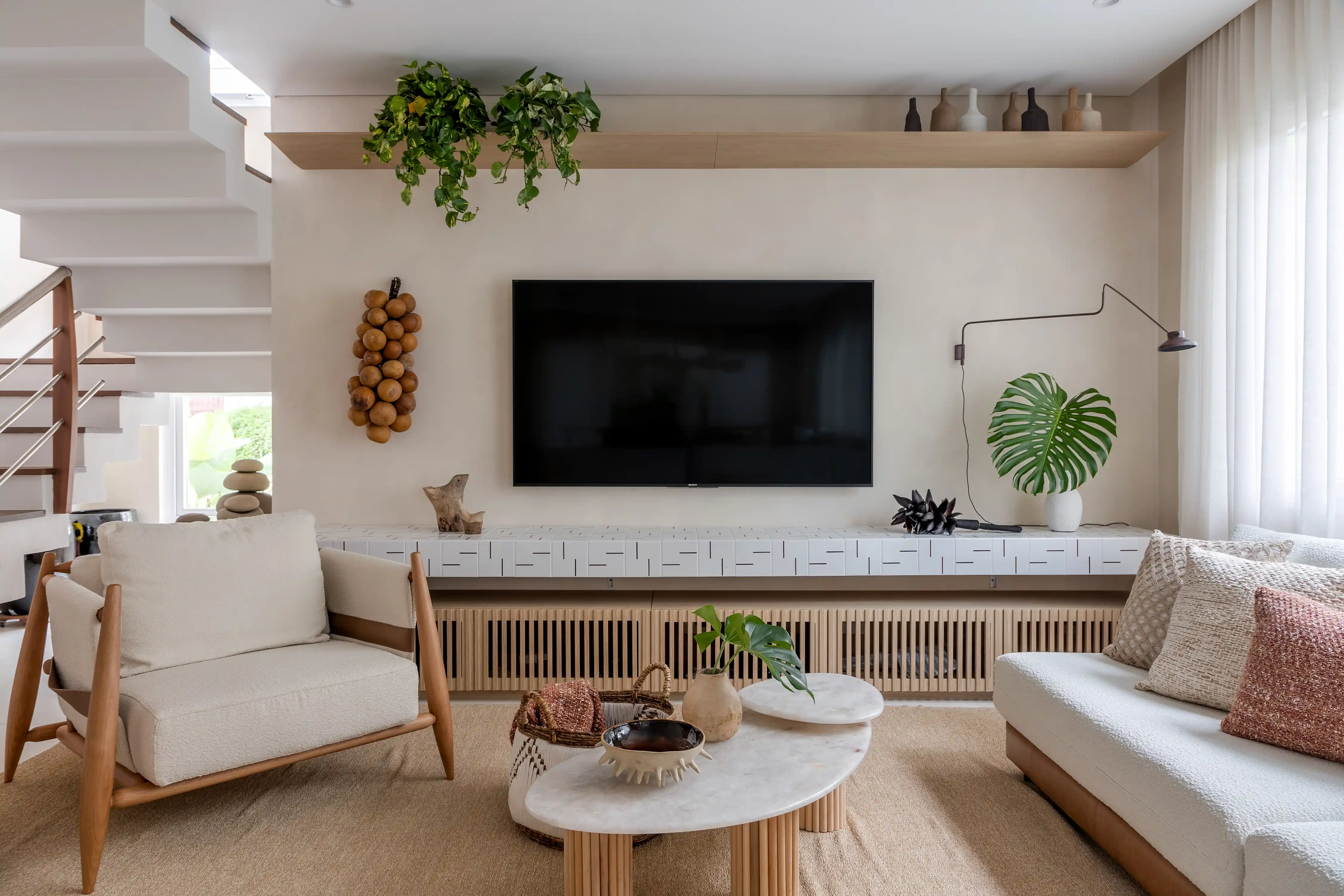 decoração de sala de estar moderna