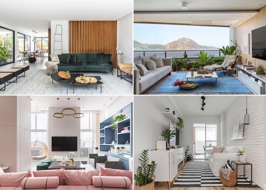 decoração de sala de estar moderna