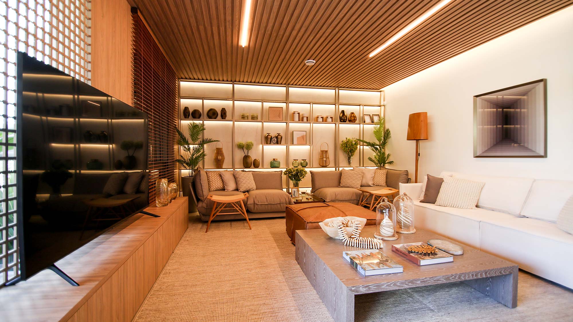 decoração de sala de estar moderna