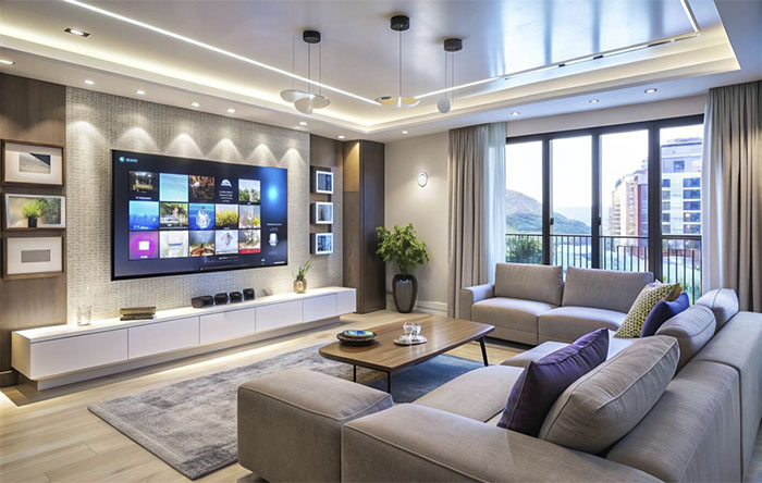 Tendências de iluminação para salas de TV modernas