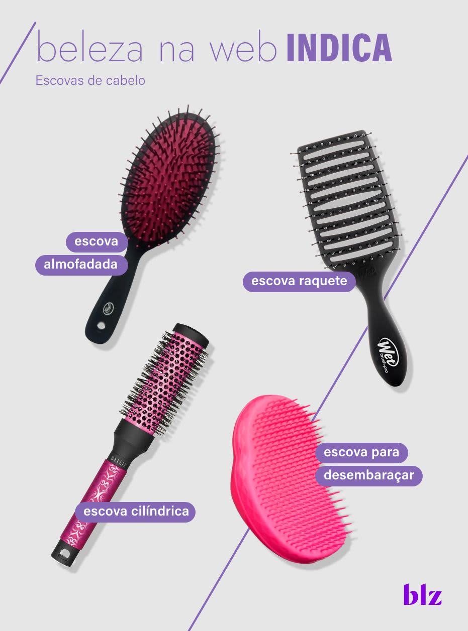 escova de cabelo certa