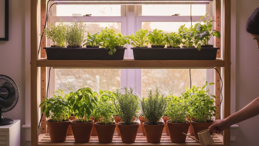 horta em apartamento com muito vento e pouco sol