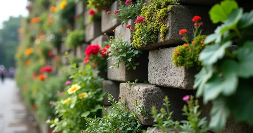 Jardim Vertical com Blocos de Concreto: Transforme seu Espaço