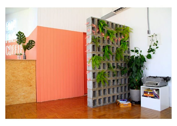 jardim vertical com blocos de concreto