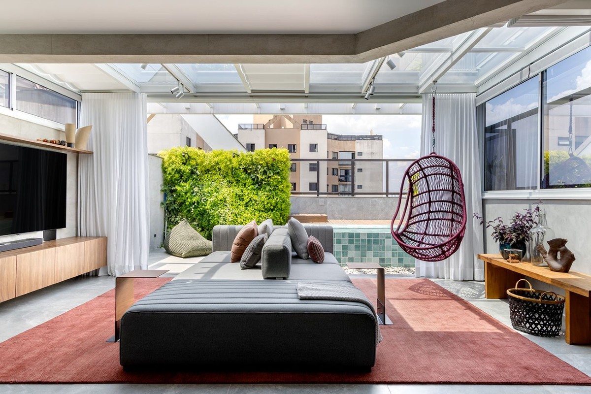 jardim vertical para sacada com sol pleno