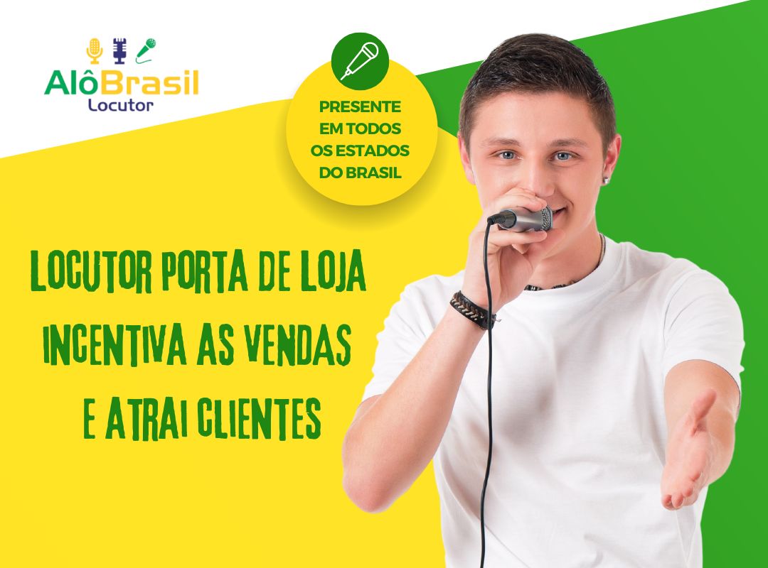 locutor de porta de loja mei