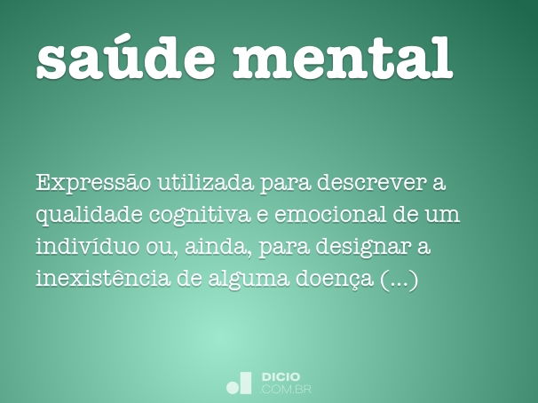 O que é saúde mental