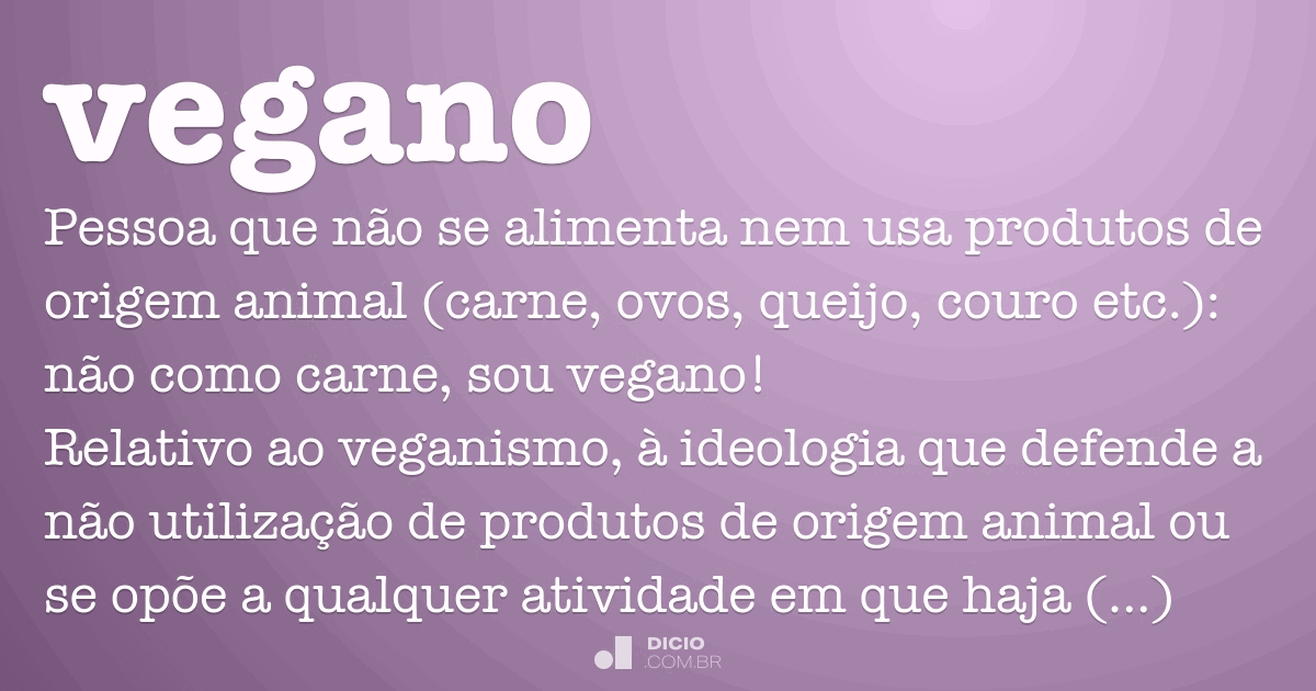 O que é vegano