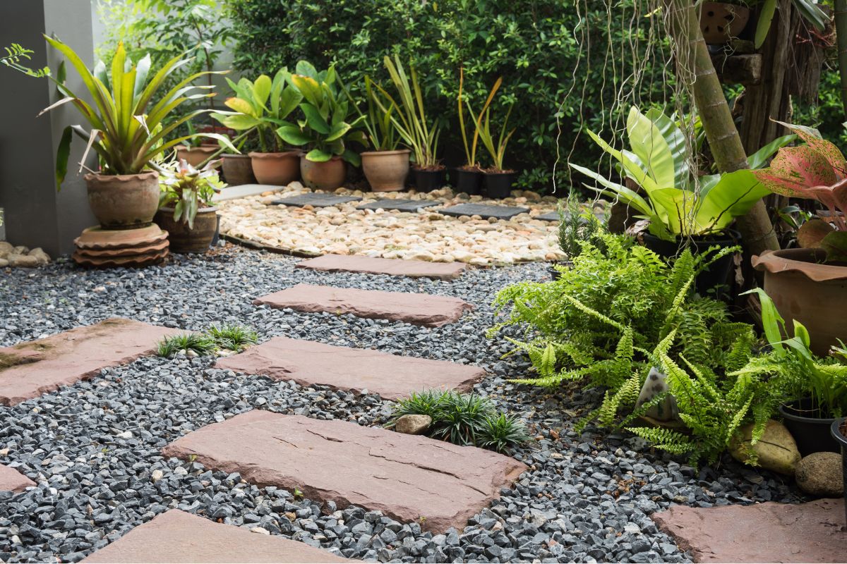 paisagismo com pedras