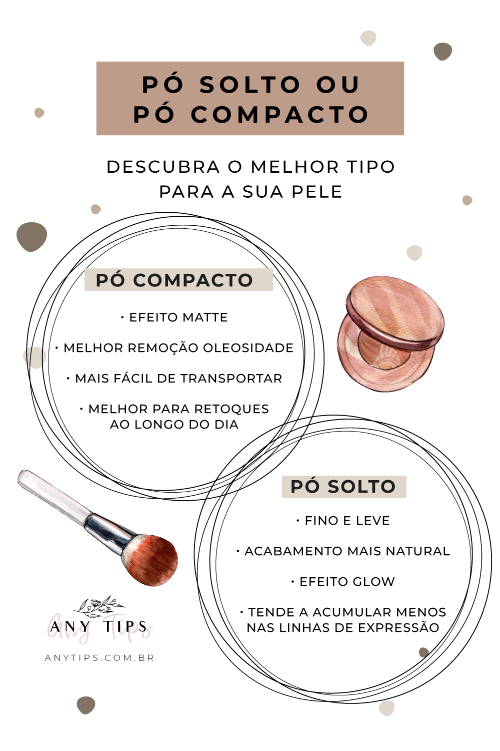 1. Pó Solto vs. Pó Compacto: Qual o Ideal para Você? 2. Guia Completo: Como Usar Pó Solto para um Acabamento Perfeito. 3. Pó Compacto: O Segredo dos Retoques Rápidos e Eficazes. 4. Dicas de Maquiagem: Evitando o Efeito