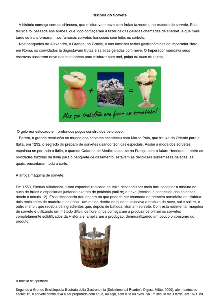 Do Café Procope à Indústria: A Popularização do Sorvete no Mundo