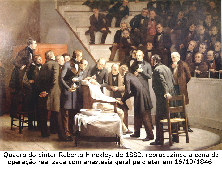 quando foi a primeira cirurgia com anestesia