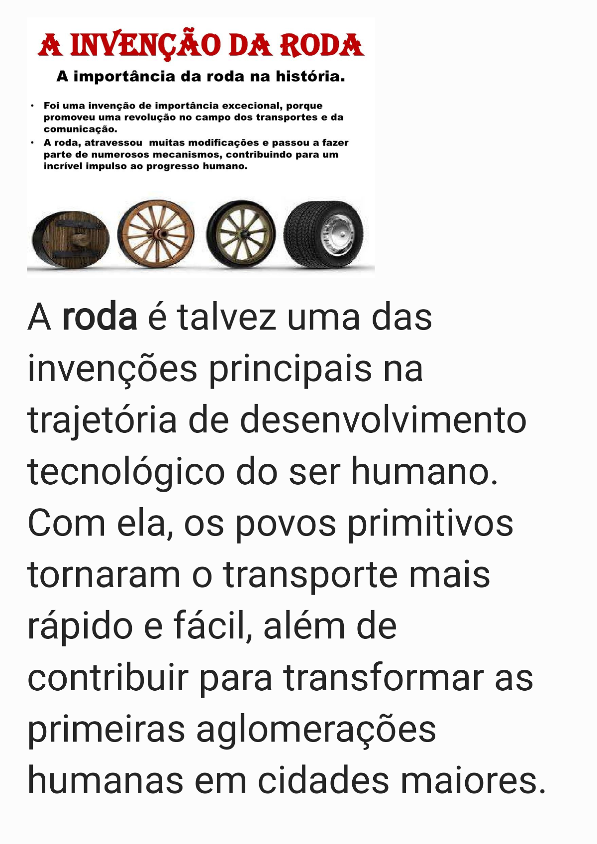 quando foi inventada a roda