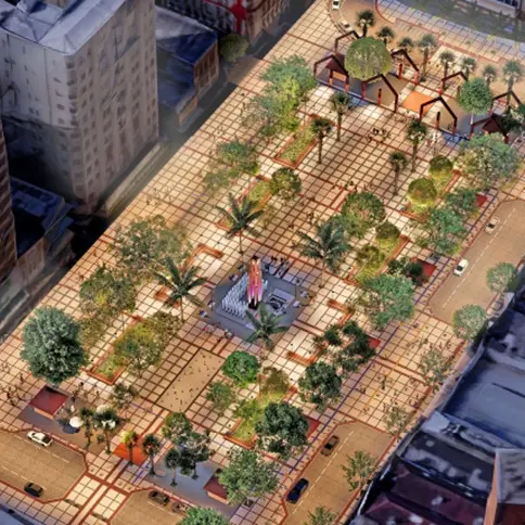 reforma de praça pública