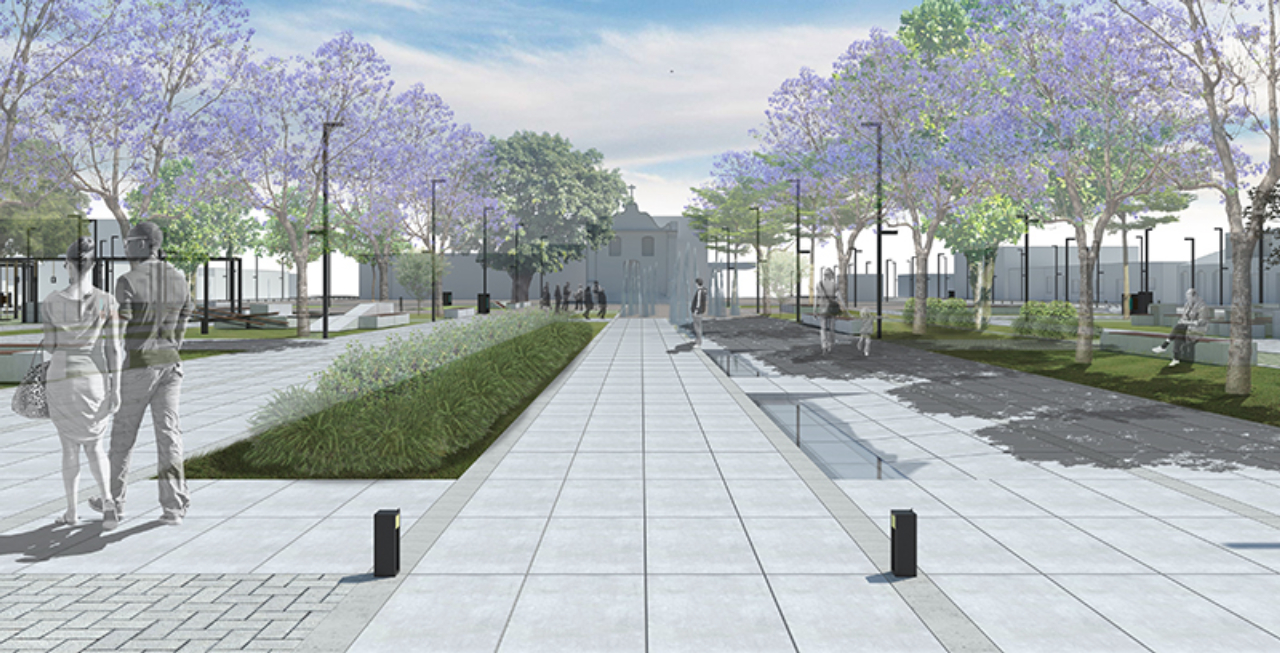 reforma de praça pública