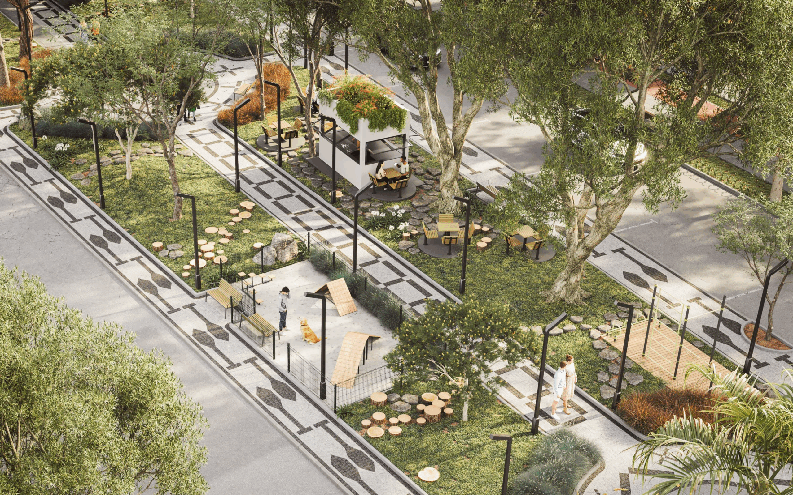 reforma de praça pública