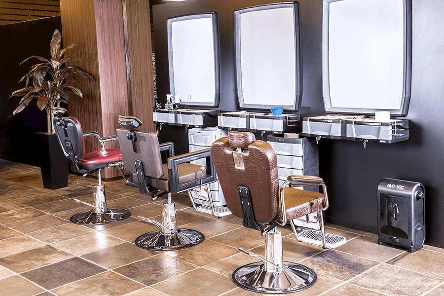 reforma e decoração de salão de beleza masculino