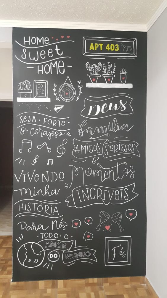 ideias criativas tinta lousa decoracao