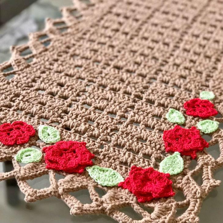 trilho de mesa de croche