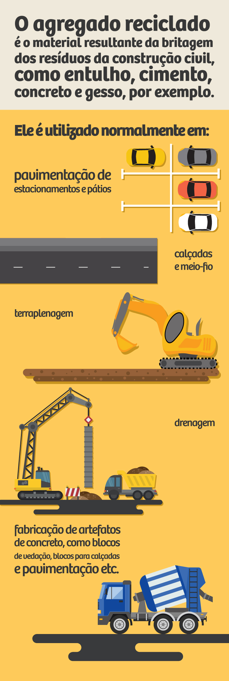 aplicação britagem móvel em obras rodoviárias