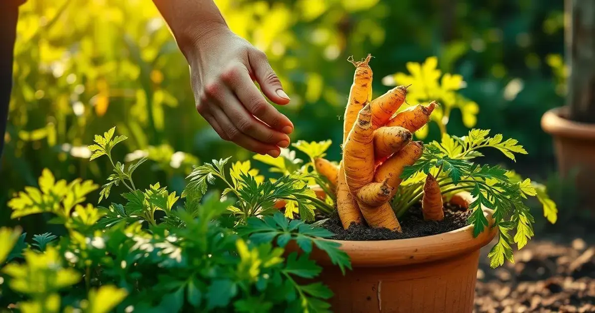 como ter açafrão da terra brotando em casa 5 passos