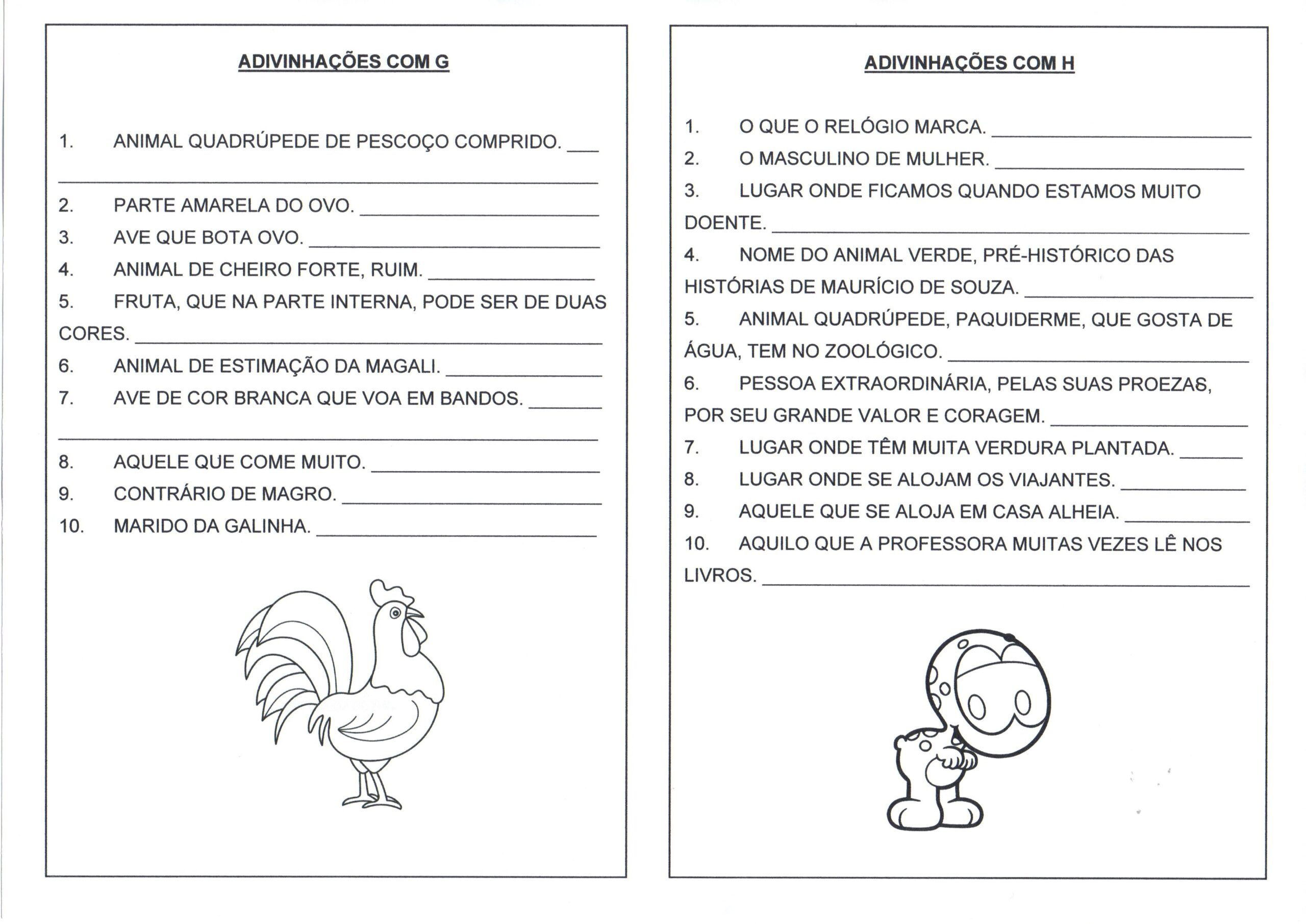 charadas para crianças