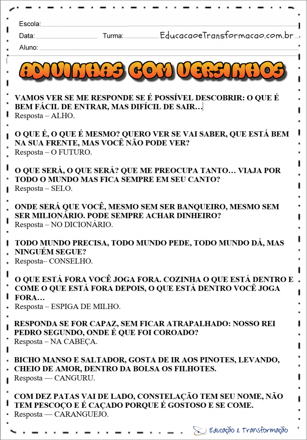 adivinha o que é o que é