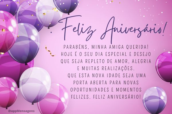 como desejar feliz aniversário para amiga