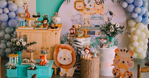 como fazer um painel de balões para festa de 1 ano de menino