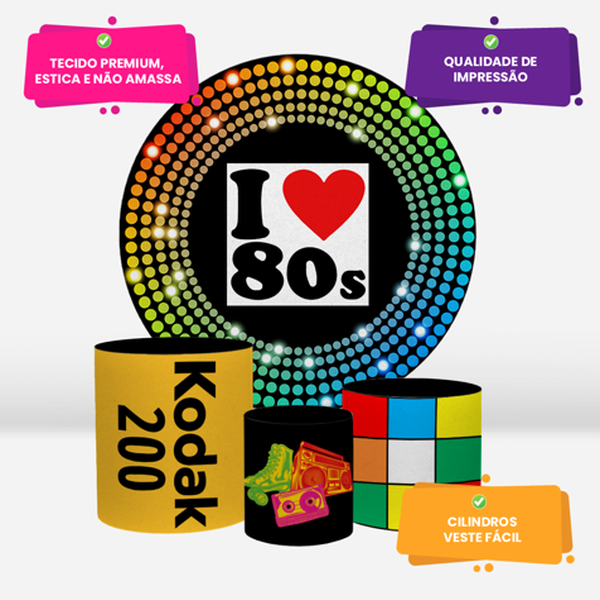 Globos espelhados festa anos 80