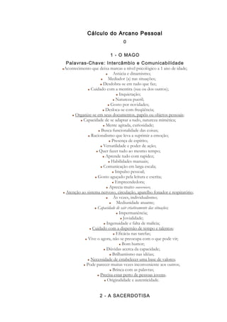 significado arcano pessoal