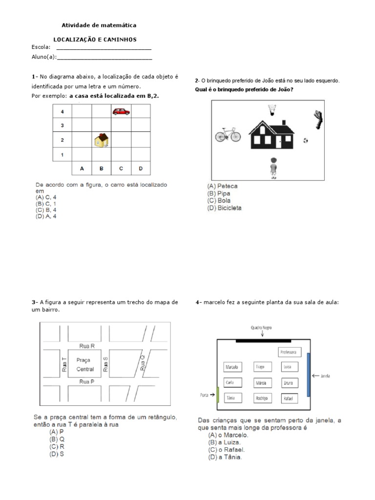 desenho de um mapa do tesouro com plano cartesiano para crianças