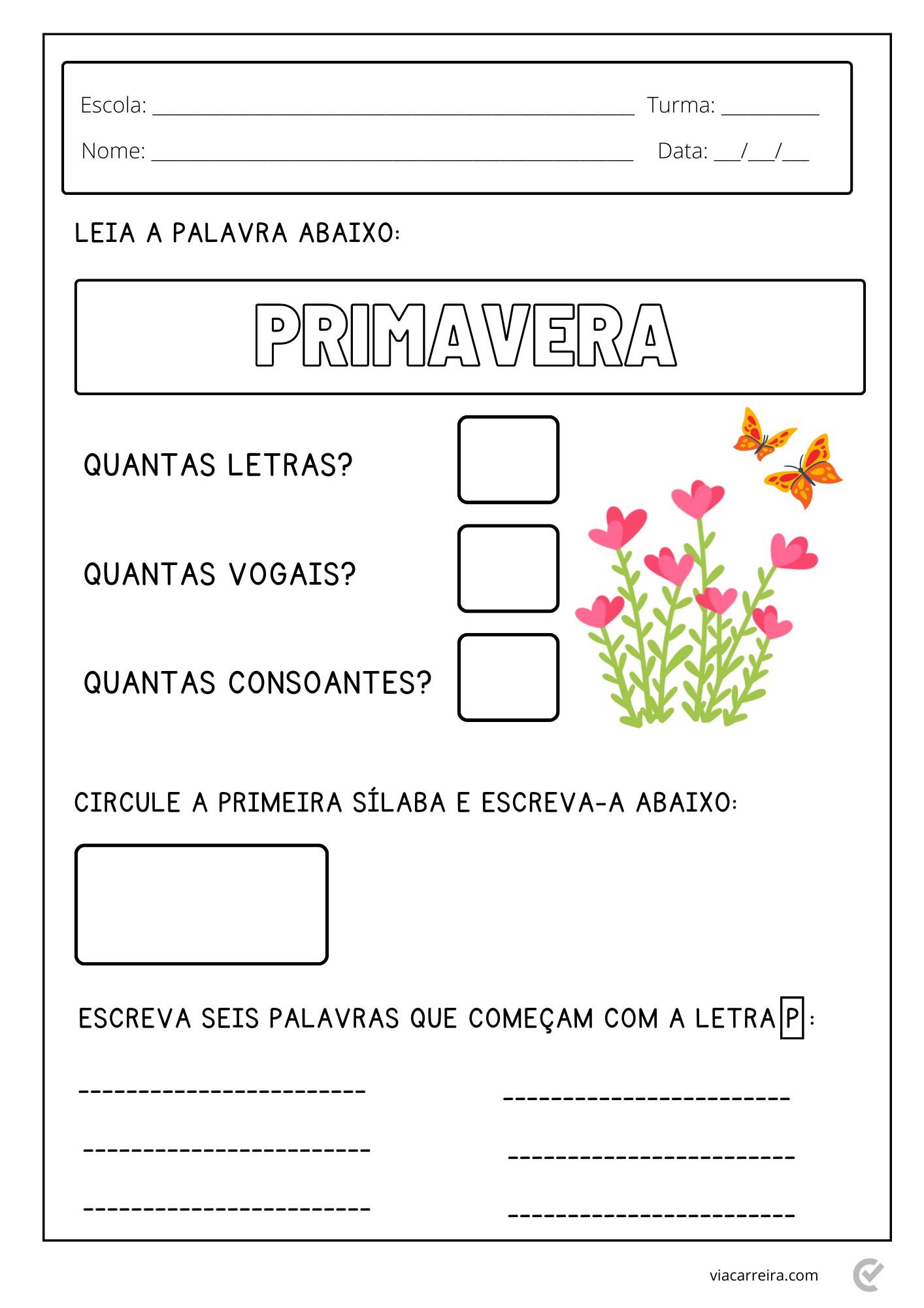 atividades de primavera para educação infantil