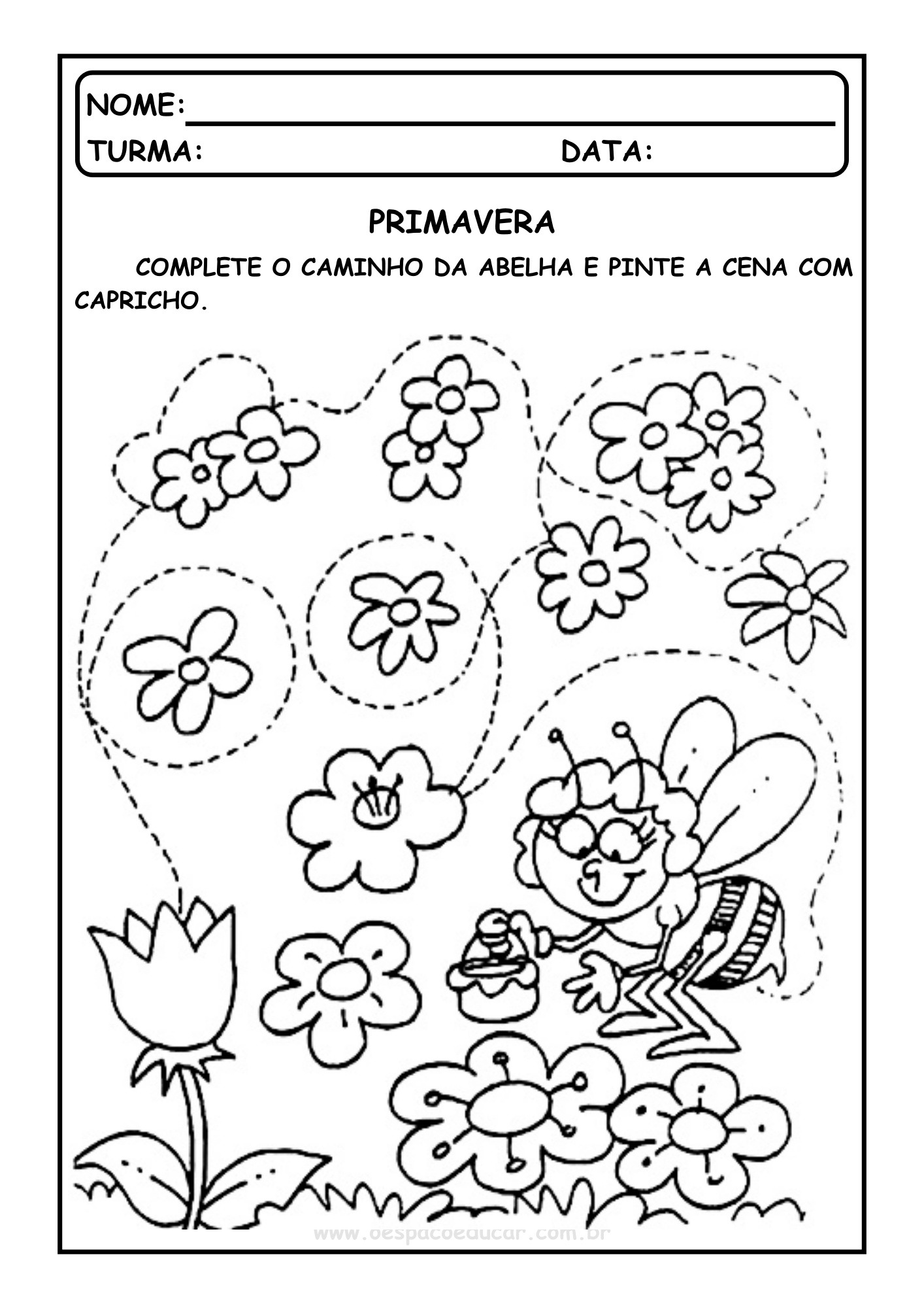 atividades de primavera para alfabetização
