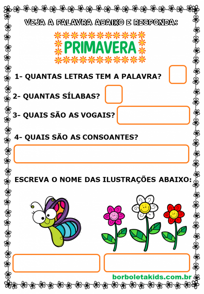 atividades de primavera para fazer com crianças