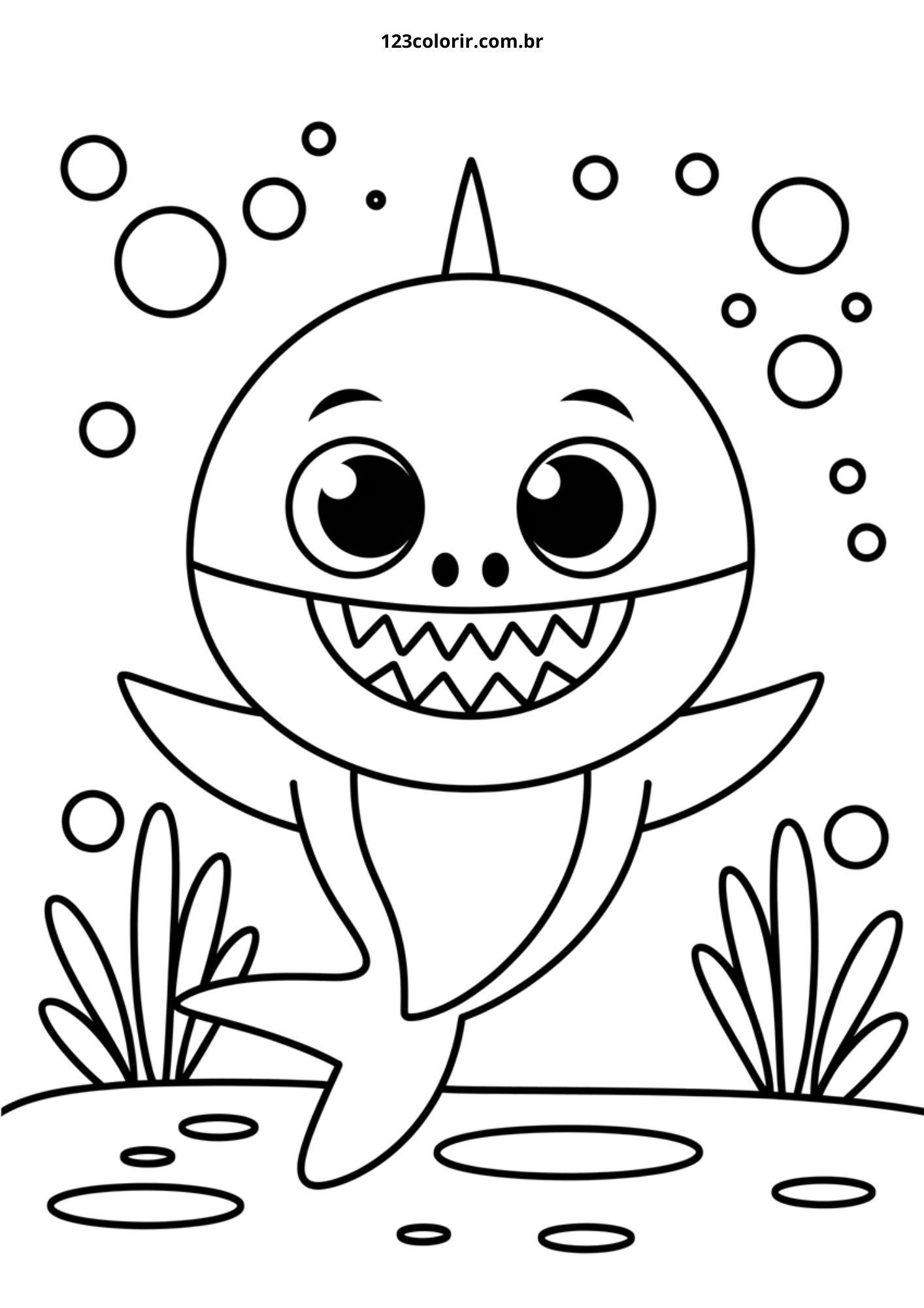 desenho baby shark para imprimir