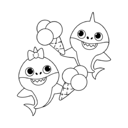 desenho baby shark para colorir online