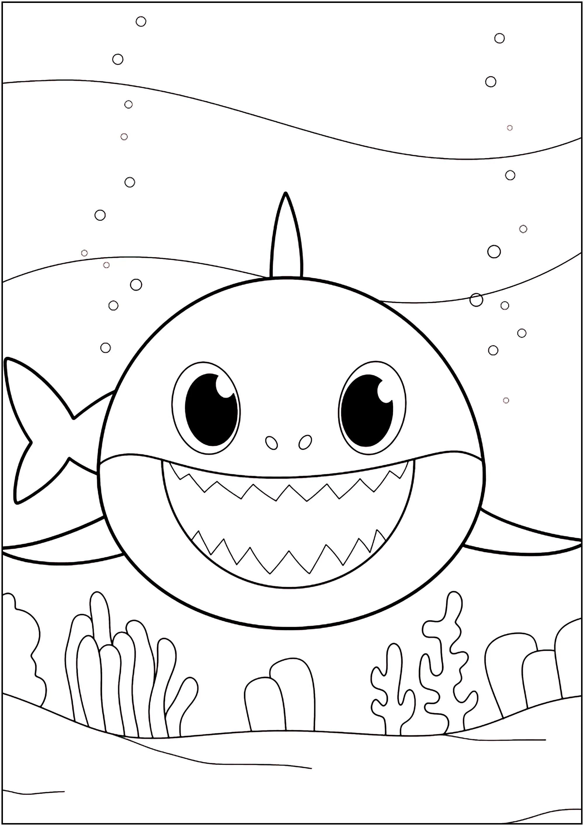 desenho baby shark para imprimir