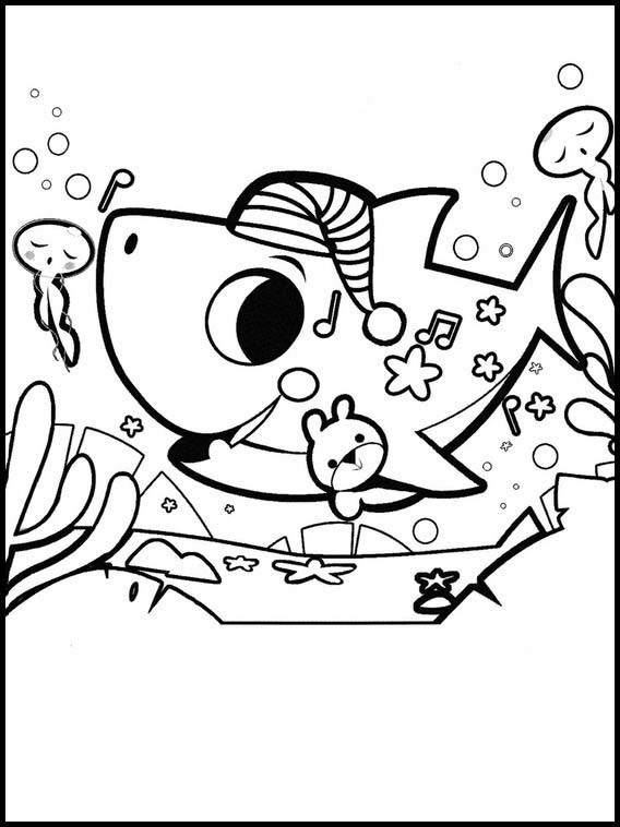 desenho baby shark para imprimir gratis