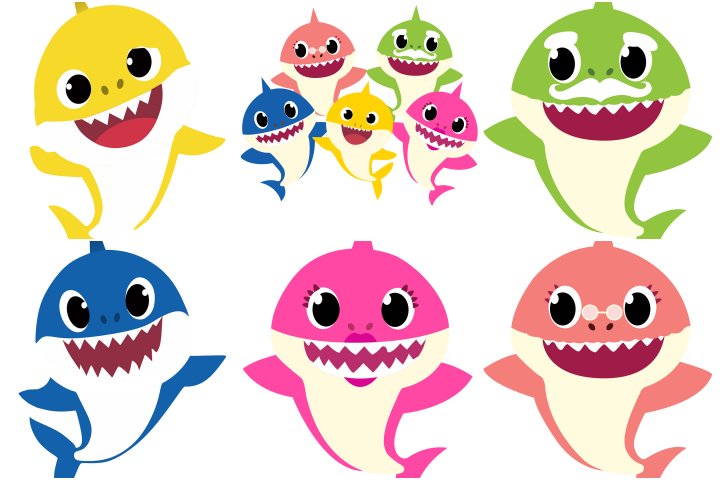 ideias criativas de decoração baby shark para imprimir