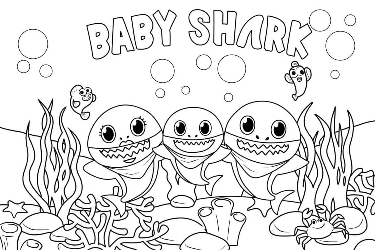 baby shark para imprimir