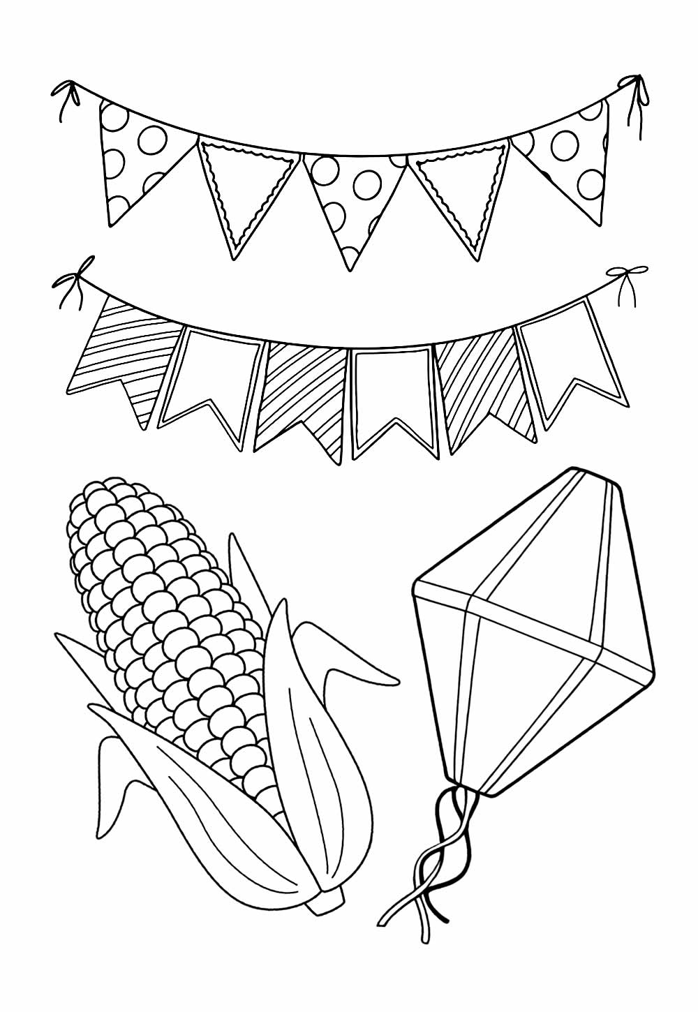 bandeirinhas para imprimir e colorir tema Páscoa