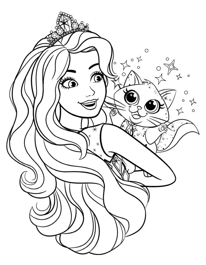 livro de colorir Barbie