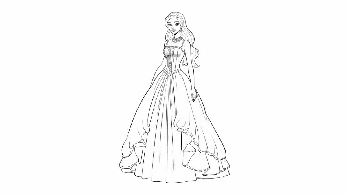 Barbie sereia para colorir