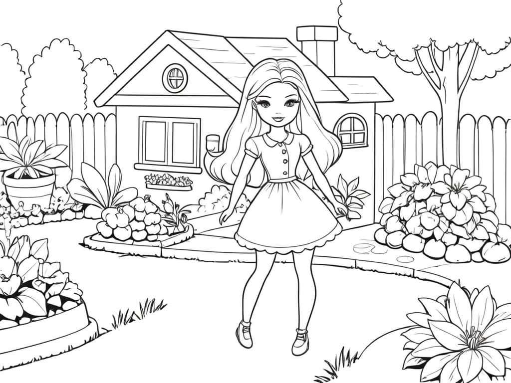 barbie para colorir